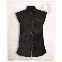 Gilet en cuir Orthello, noir - Celtic Webmerchant