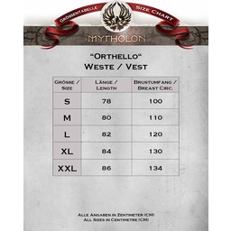 Leren vest Orthello, zwart - Celtic Webmerchant