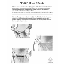 Pantalones vikingos Ketill, crema - Celtic Webmerchant