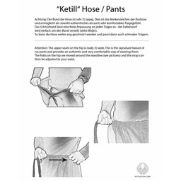 Wikingowe spodnie Ketill, krem - Celtic Webmerchant
