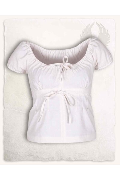 Blusa medieval Claudia, crema - Celtic Webmerchant