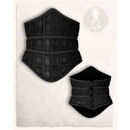 Evandra Leather Corset, Black - Celtic Webmerchant