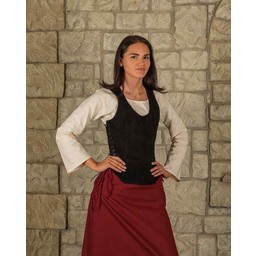 Corsage en cuir Lisa, noir - Celtic Webmerchant