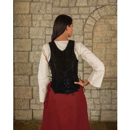 Læder bodice lisa, sort - Celtic Webmerchant