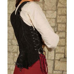 Leather Bodice Lisa, Black - Celtic Webmerchant