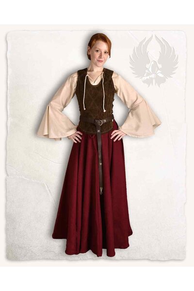 Læder Bodice Lucy, Brown - Celtic Webmerchant