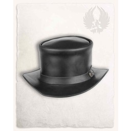 Patrick leather hat, black - Celtic Webmerchant