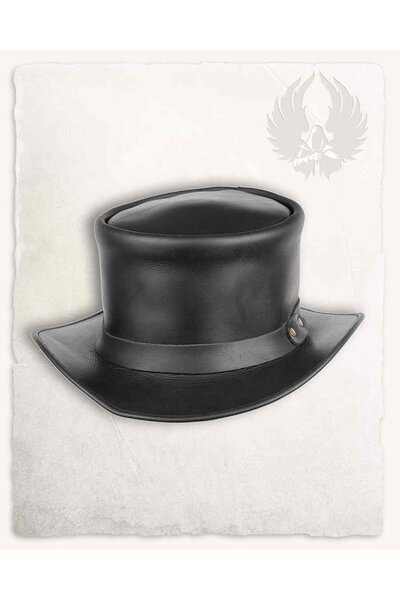 Chapeau en cuir Patrick, noir - Celtic Webmerchant