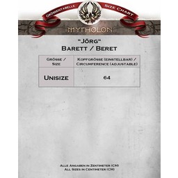 Barett Jorg, natur-schwarz - Celtic Webmerchant