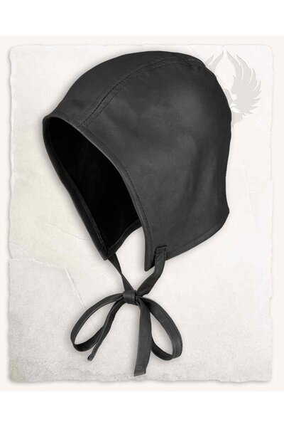 Læder cap martinus, sort - Celtic Webmerchant