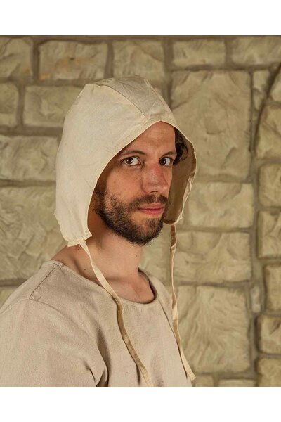 Bonnet médiéval Jasper, crème - Celtic Webmerchant