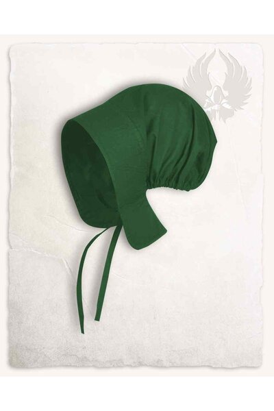 Medieval hood Greta, green - Celtic Webmerchant