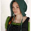 Medieval hood Greta, green - Celtic Webmerchant