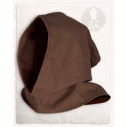 Brown Medieval hood, cotton - Celtic Webmerchant