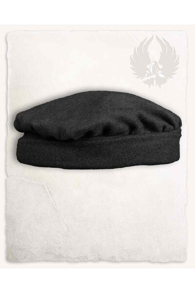 Cappello medievale Armin lana, nero - Celtic Webmerchant