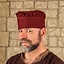Cappello medievale armin, Borgogna - Celtic Webmerchant