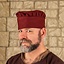 Medieval hat Armin, burgundy - Celtic Webmerchant