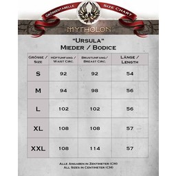 Bodice Ursula, bomull, svart - Celtic Webmerchant