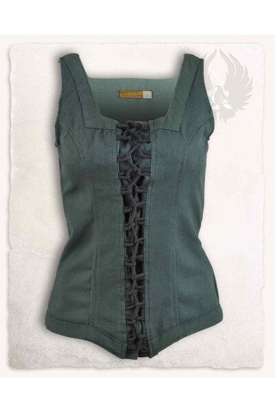 Bodice Ursula, Cotton, Green - Celtic Webmerchant