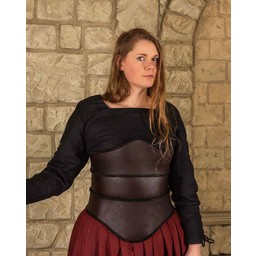 Armor Corset Scarlett, brunt läder - Celtic Webmerchant