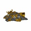 D&D Miniature - Gold Dragon Wyrmling and Half Eaten Treasure Pile - Celtic Webmerchant