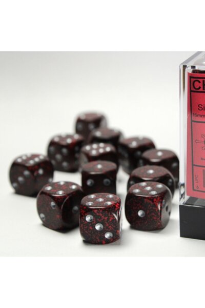 Set mit 12 W6-Würfeln, gesprenkelt, Silver Volcano - Celtic Webmerchant