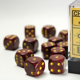 Set de 12 dés D6, Mouchetés, Mercure - Celtic Webmerchant