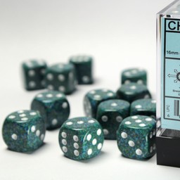 Juego de 12 dados D6, Moteado, Mar - Celtic Webmerchant