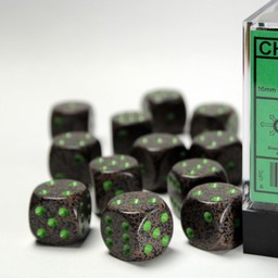 Set of 12 D6 dice, Speckled, Earth - Celtic Webmerchant