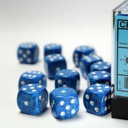 Juego de 12 dados D6, Moteado, Agua - Celtic Webmerchant