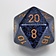 Chessex D20 dice, Speckled, Golden Cobalt, 34 mm - Celtic Webmerchant