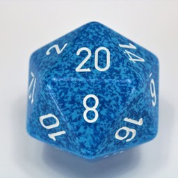 D20 dados, moteados, agua, 34 mm - Celtic Webmerchant