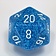 Chessex D20 dados, moteados, agua, 34 mm - Celtic Webmerchant