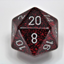 D20 dados, moteados, volcán plateado, 34 mm - Celtic Webmerchant