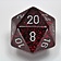 Chessex D20 dados, moteados, volcán plateado, 34 mm - Celtic Webmerchant