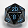 Chessex D20 dados, moteadas, estrellas azules, 34 mm - Celtic Webmerchant