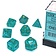 Chessex Polyhedral 7 terninger sæt, borealis, teal / guld, luminær - Celtic Webmerchant