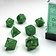 Chessex Polyhedral 7 dice set, Vortex, green / gold - Celtic Webmerchant