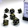 Chessex Ensemble de dés polyédrique 7, feuille, or noir / argent - Celtic Webmerchant