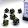 Chessex Polyhedral 7 dice set, Leaf, black gold / silver - Celtic Webmerchant