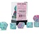 Chessex 7 dobbelstenen, Polyhedral, Gemini, Gel groen-roze/ blauw Luminary - Celtic Webmerchant