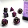 Chessex Polyhedral 7 Dice Set, Gemini, Black-lila / guld - Celtic Webmerchant