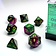 Chessex Conjunto de dados de 7 poliédricos, Géminis, verde-morado / oro - Celtic Webmerchant