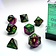 Chessex Polyhedral 7 terninger sæt, gemini, grøn-lilla / guld - Celtic Webmerchant