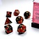 Chessex 7 dobbelstenen, Polyhedral, Gemini, zwart-rood/goud - Celtic Webmerchant