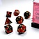 Chessex Polyhedral 7 Dice Set, Gemini, Black-Red / Gold - Celtic Webmerchant
