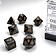 Chessex 7 dobbelstenen, Polyhedral, Opaque, zwart/goud - Celtic Webmerchant