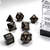Chessex Polyhedral 7 terninger sæt, uigennemsigtig, sort /guld - Celtic Webmerchant