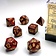 Chessex Polyhedral 7 tärningar, fläckig, kvicksilver - Celtic Webmerchant