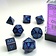 Chessex Polyhedral 7 dice set, Speckled, Cobalt - Celtic Webmerchant